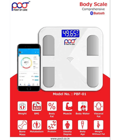 Poct Body Scan Complete Digital Body Composition Monitor PBF01 With White Glass