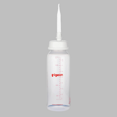 Pigeon Cleft Palate Feeding Bottle, Feeder with Silicone Long Nipple,BPA Free,BPS Free,Adjustable Milk Flow,240 ml