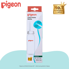 Pigeon Cleft Palate Feeding Bottle, Feeder with Silicone Long Nipple,BPA Free,BPS Free,Adjustable Milk Flow,240 ml