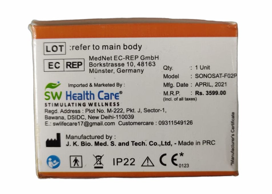 Pulse Oximeter (Finger Tip) SW Health Care SONOSAT-F02P