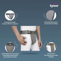 Scrotal Support, Grey, 1 Unit