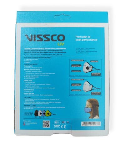 VISSCO Reusable Protective Mask without Respirator (4 Qty)