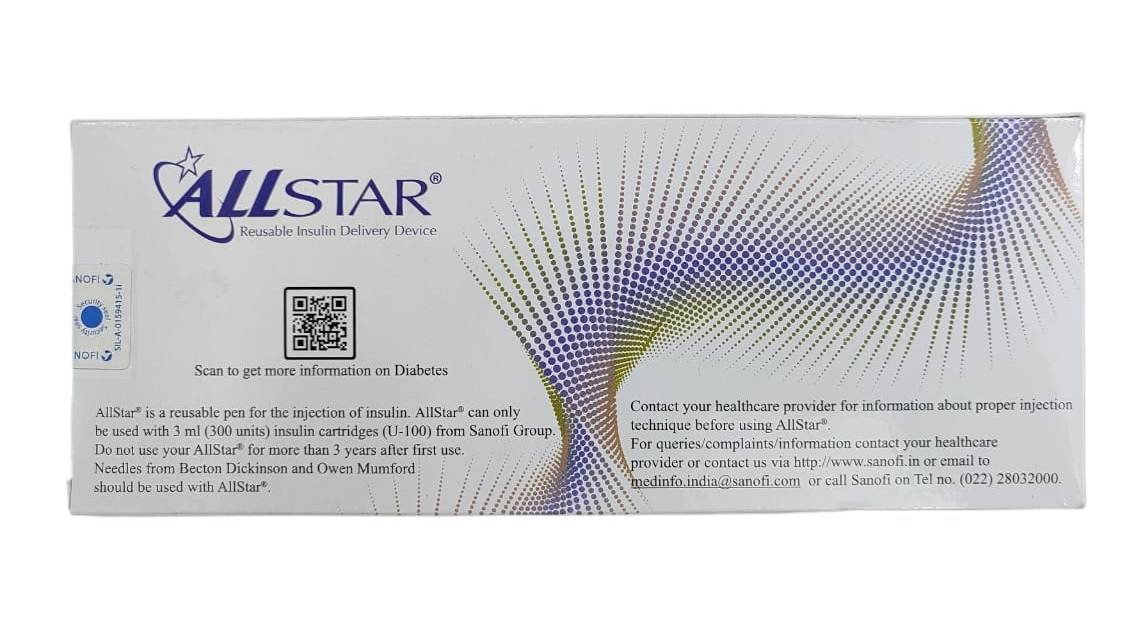All Star Pro Injection Sanofi Allstar Reusable Insulin Delivery Device (Pen)