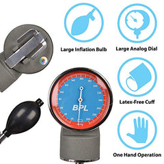 Aneroid Sphygmomanometer BP (Blood Pressure) Monitor (Gray) BPL