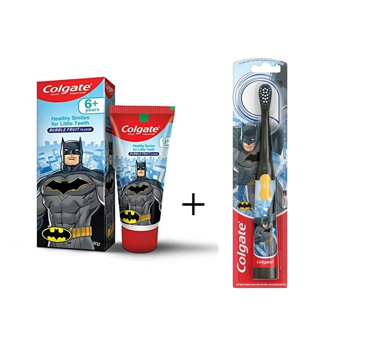 Colgate Batman Toothpaste (80g) + Colgate Batman Battery Toothbrush