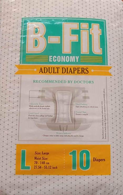 B Fit Economy Adult Diaper 10 Pcs