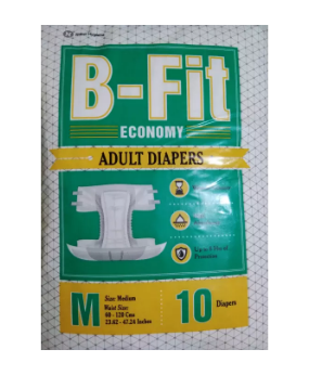 B Fit Economy Adult Diaper 10 Pcs