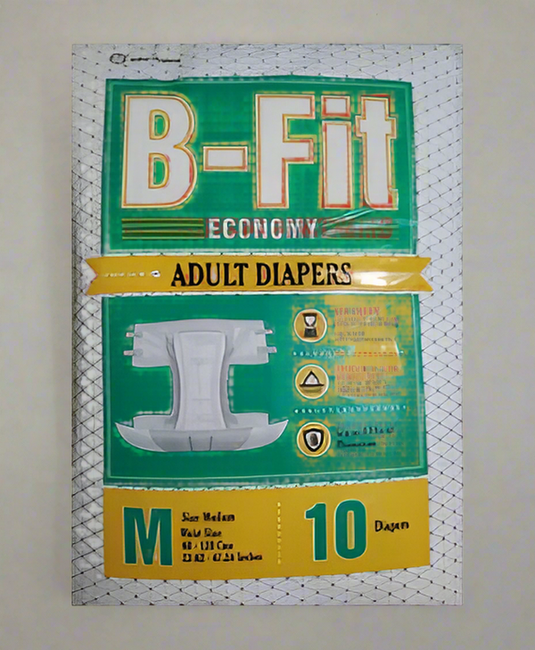 B Fit Economy Adult Diaper 10 Pcs