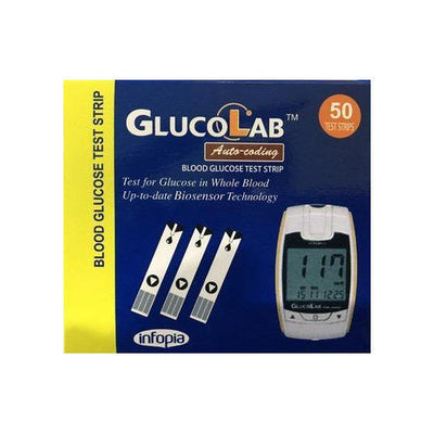 Gluco Lab AUTOCODING 50 Glucometer Strips