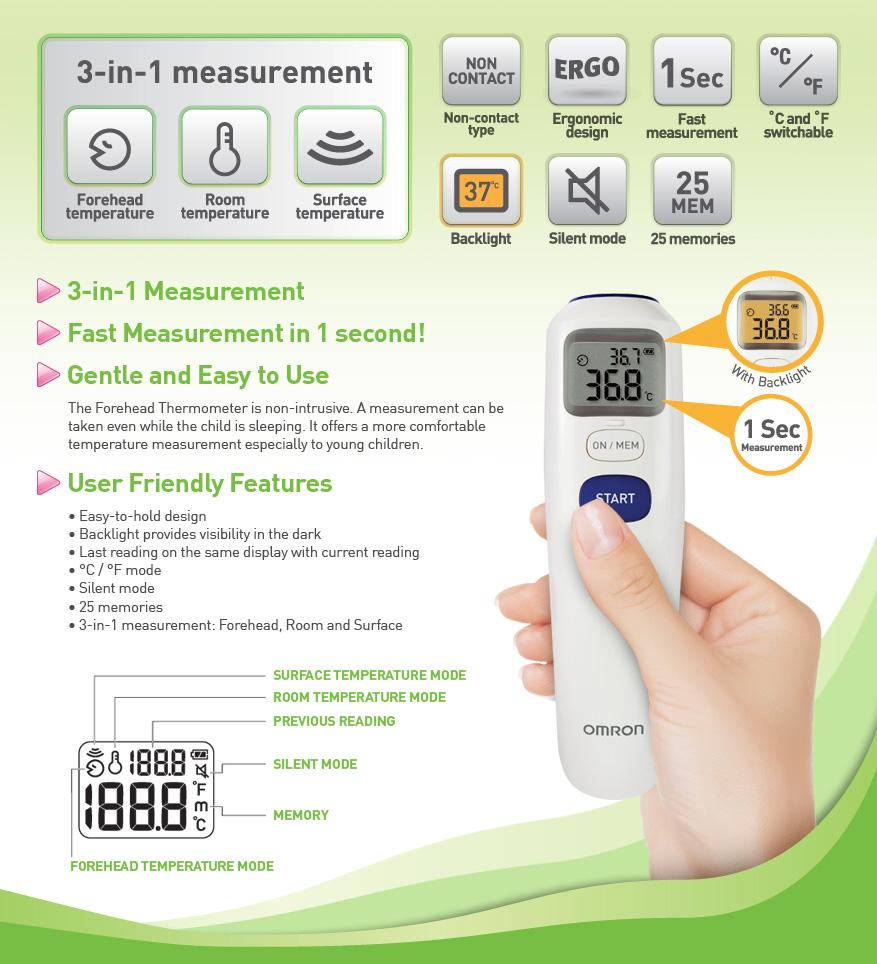 Non-Contact (Infrared Thermometer) Omron MC-720