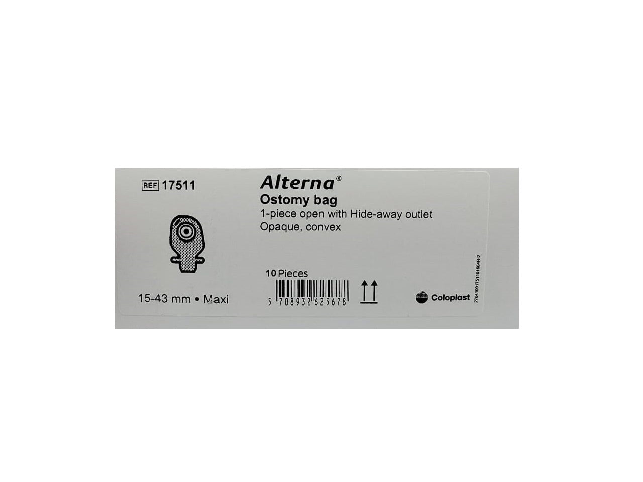 Coloplast Alterna Ostomy/ Colostomy Bag 15-43mm Maxi 17511