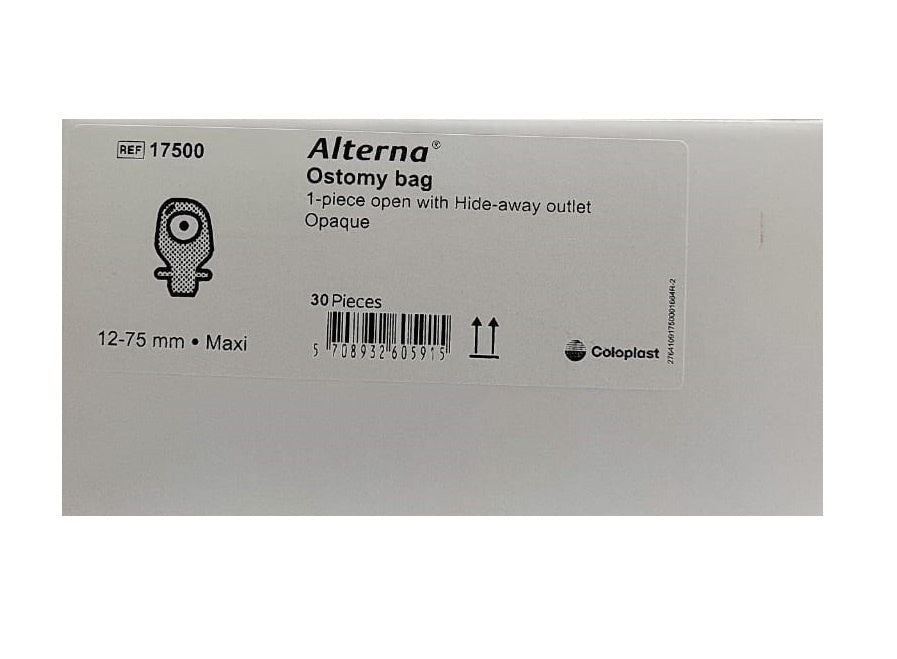 Coloplast 17500 Alterna Ostomy Bag 12-75mm Opaque