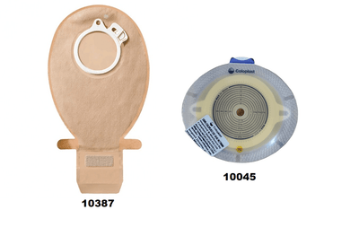 Coloplast 10387 Sensura Maxi Transparent 70mm and 10045 Sensura Extended Wear Base Plate 70mm (10-65mm)