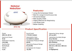 Nebulizer NebStar Compressor POC-50 White Point Of Care (POCT)