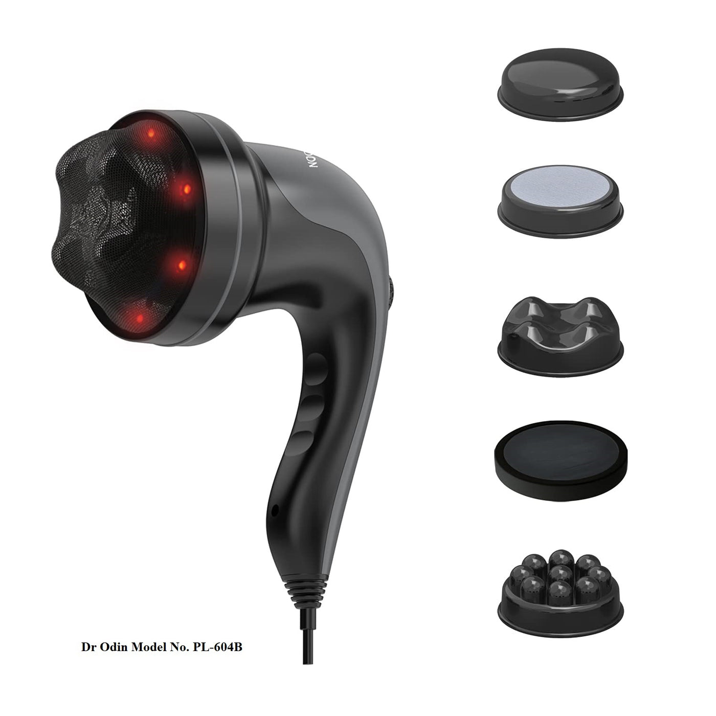 Waldon Electrical Body Massager with Interchangeable 4 Massager Heads PL-604B Dr Odin