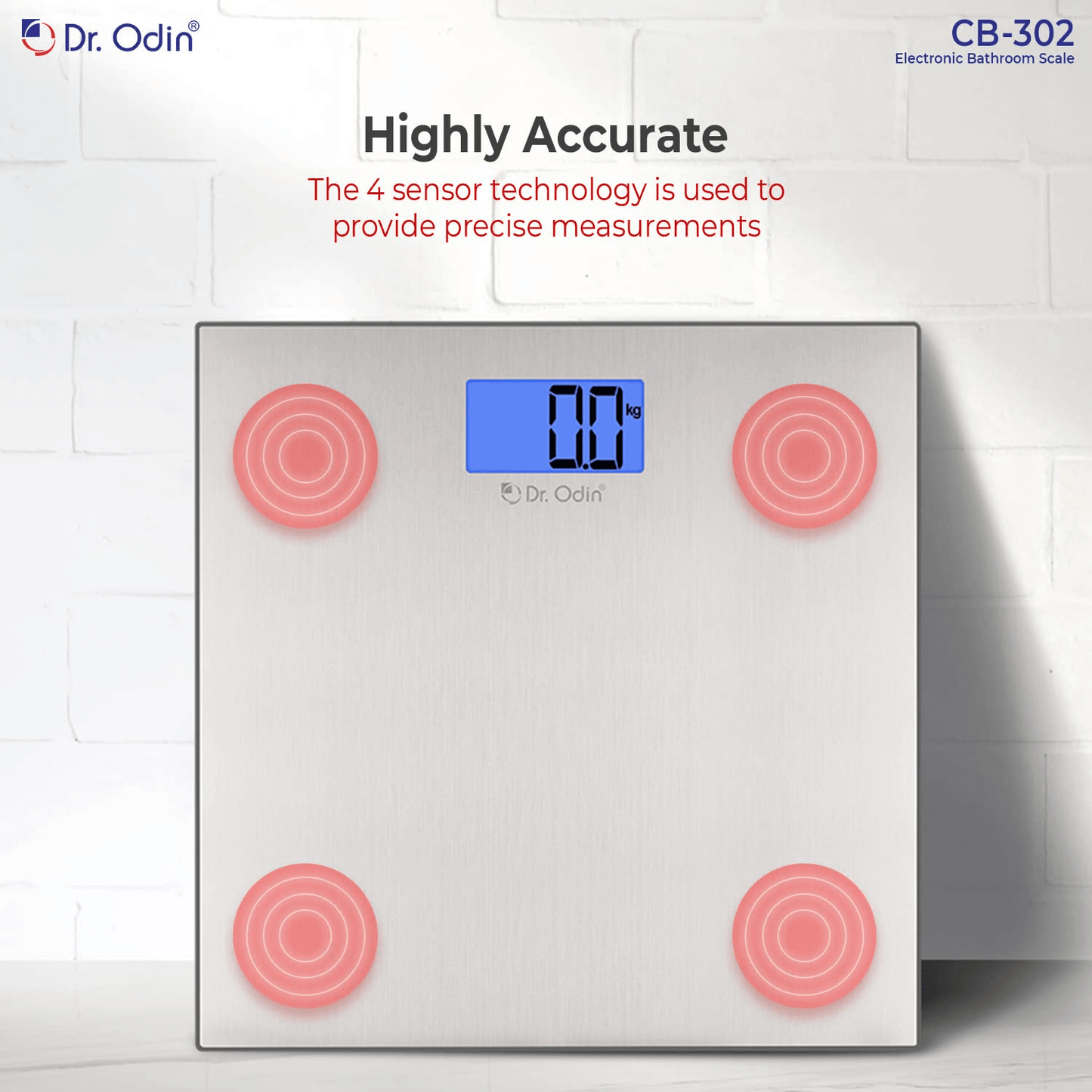 Dr Odin Bathroom (Personal) Weighing Scale With LDC Display & Automatic On Technology CB-302