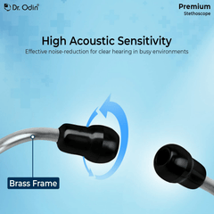 Dr Odin Premium Single Head Stethoscope With Extra Diaphragm & Ear Knobs
