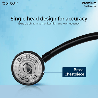 Dr Odin Premium Single Head Stethoscope With Extra Diaphragm & Ear Knobs
