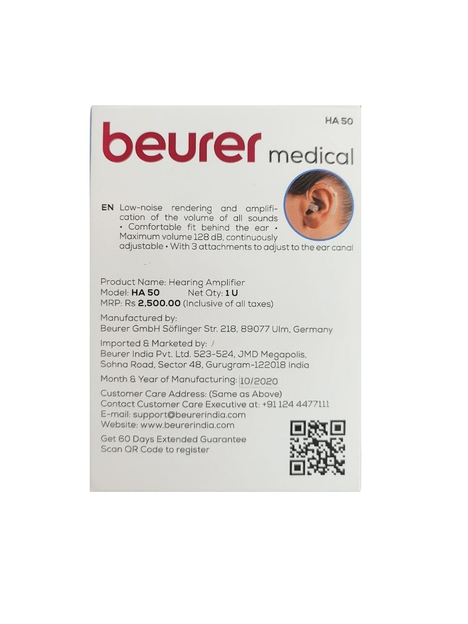 Beurer HA50 Hearing Aid Behind The Ear