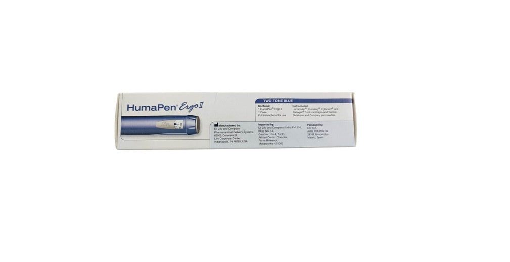 Lilly Humapen Ergo II Two-Tone Blue Insulin Delivery Device (Pen)