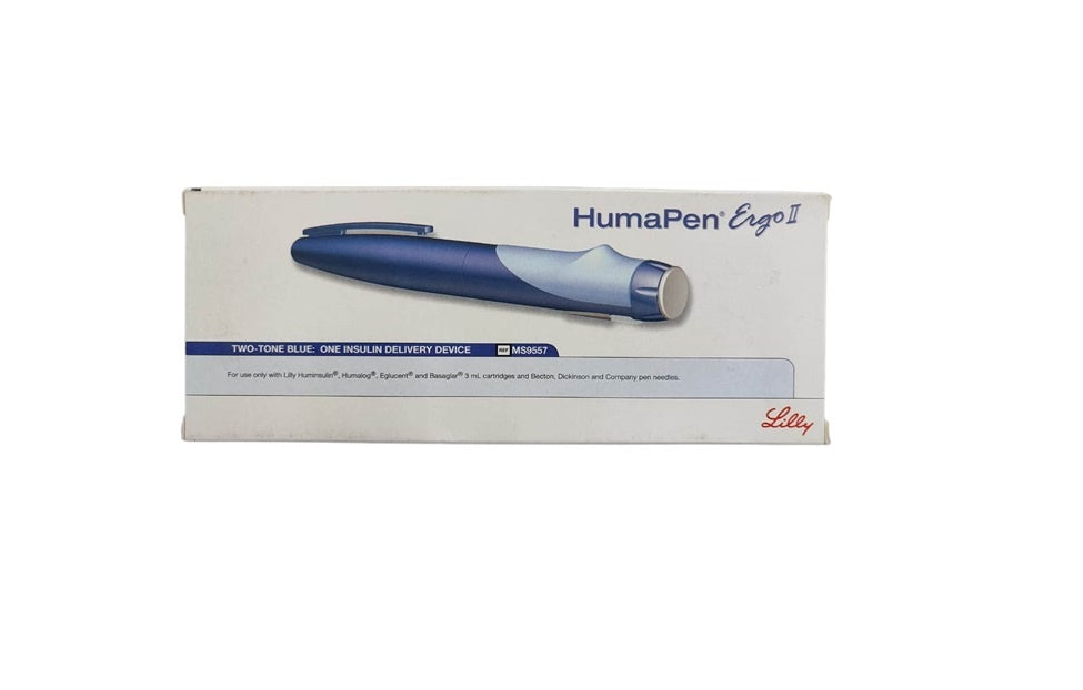 Lilly Humapen Ergo II Two-Tone Blue Insulin Delivery Device (Pen)