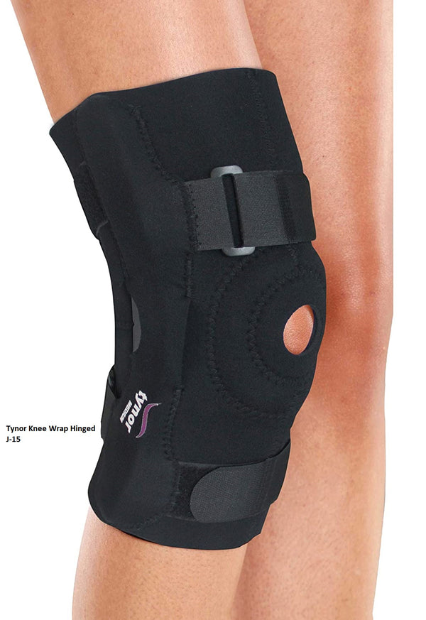 Tynor Knee Wrap Hinged (Neoprene), Black  J-15