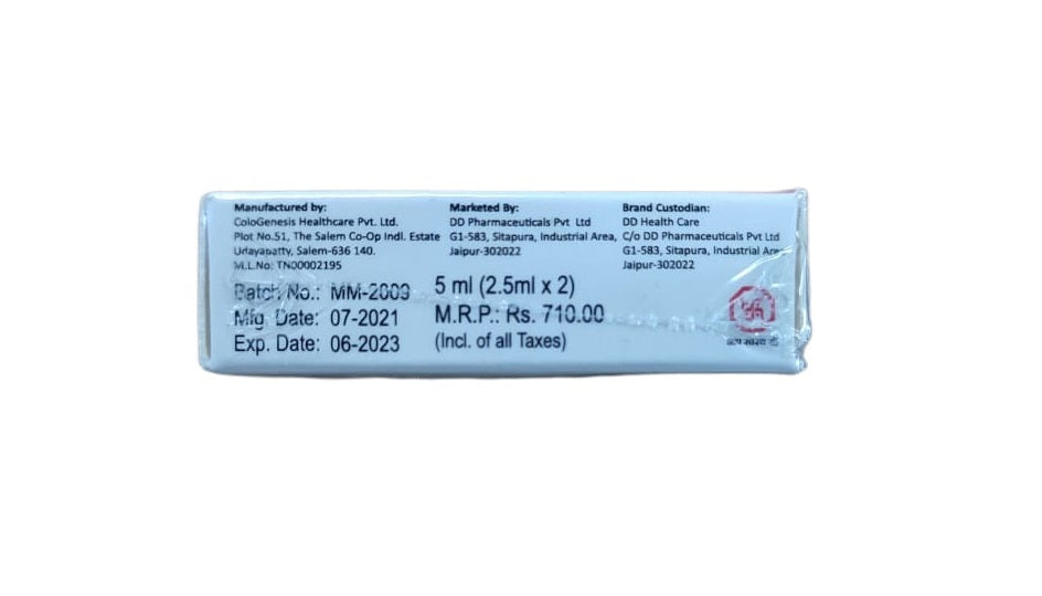 M2-Bact (Collagen Particle With Mupirocin and Metronidazole) For Wound Dressing 5ml (2.5ml x 2)