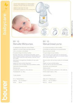 Beurer BY15 Manual Breast Pump