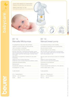 Beurer BY15 Manual Breast Pump