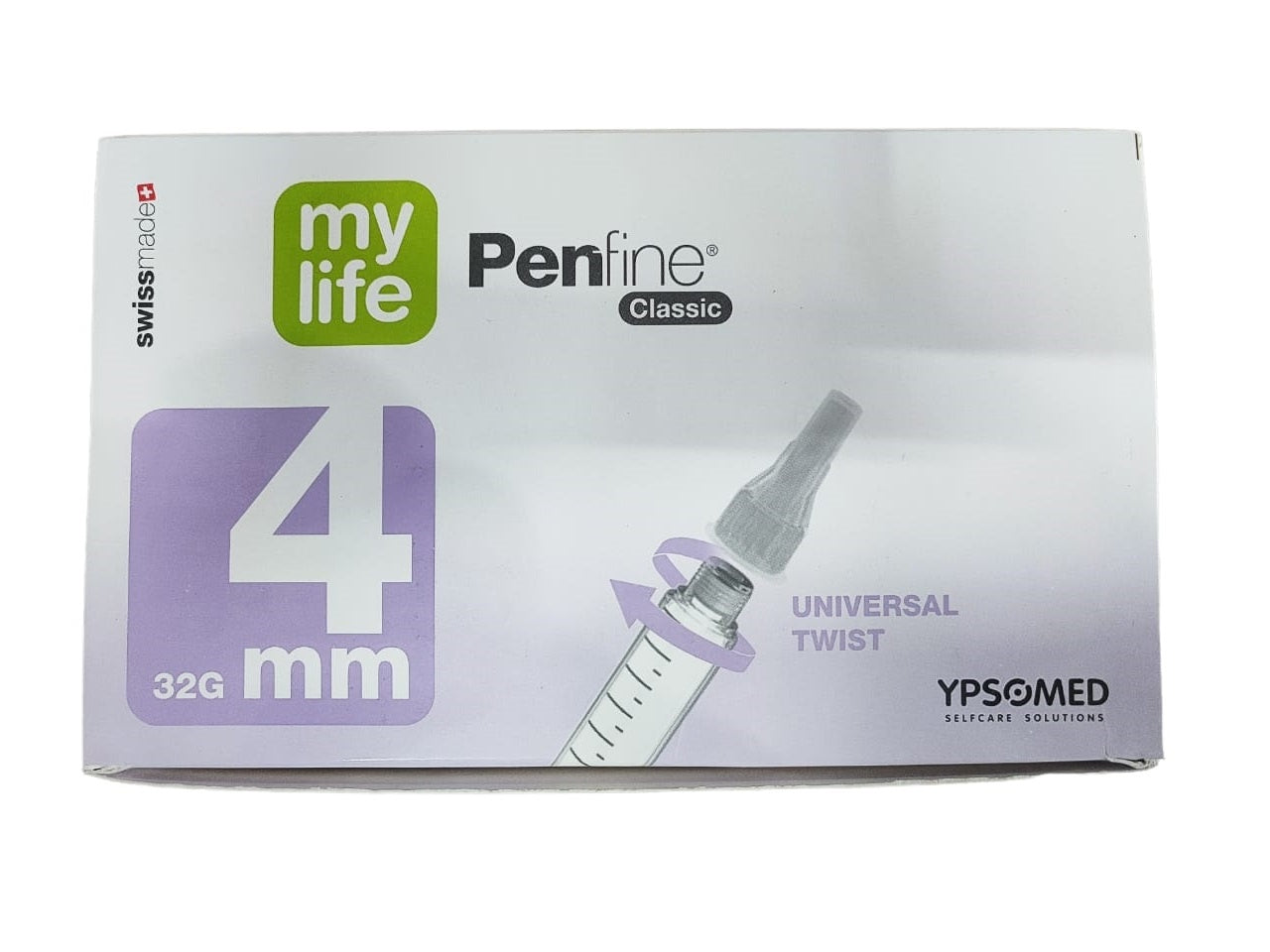 Mylife Penfine 4mm, 32G Insulin Pen Needles Pack of 100 (10x10)