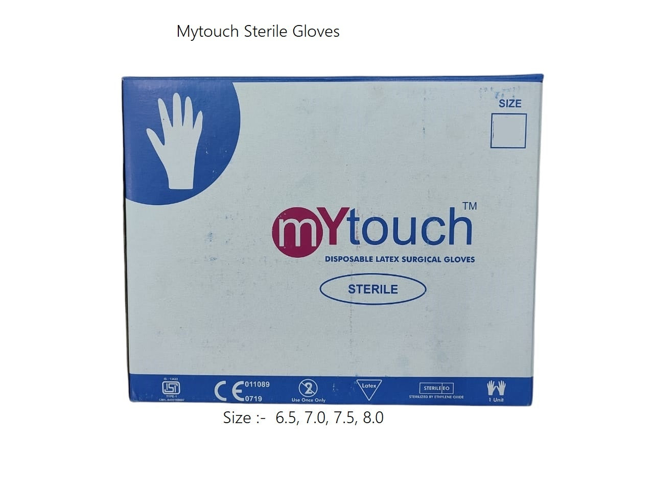 Mytouch Disposable Latex Surgical Gloves Sterile Pair (Two Gloves)