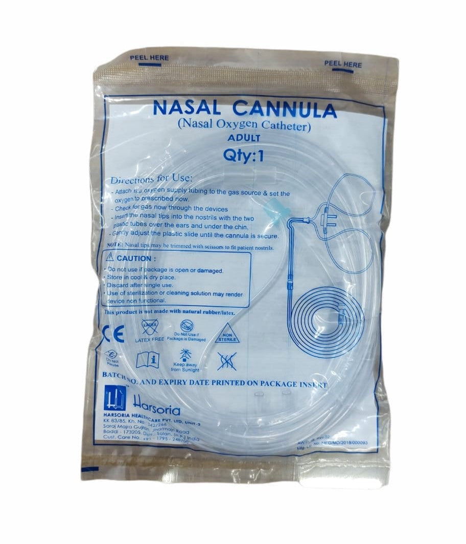 Nasal Cannula (Nasal Oxygen Catheter) Adult (2 Pcs) – MedineedsIndia