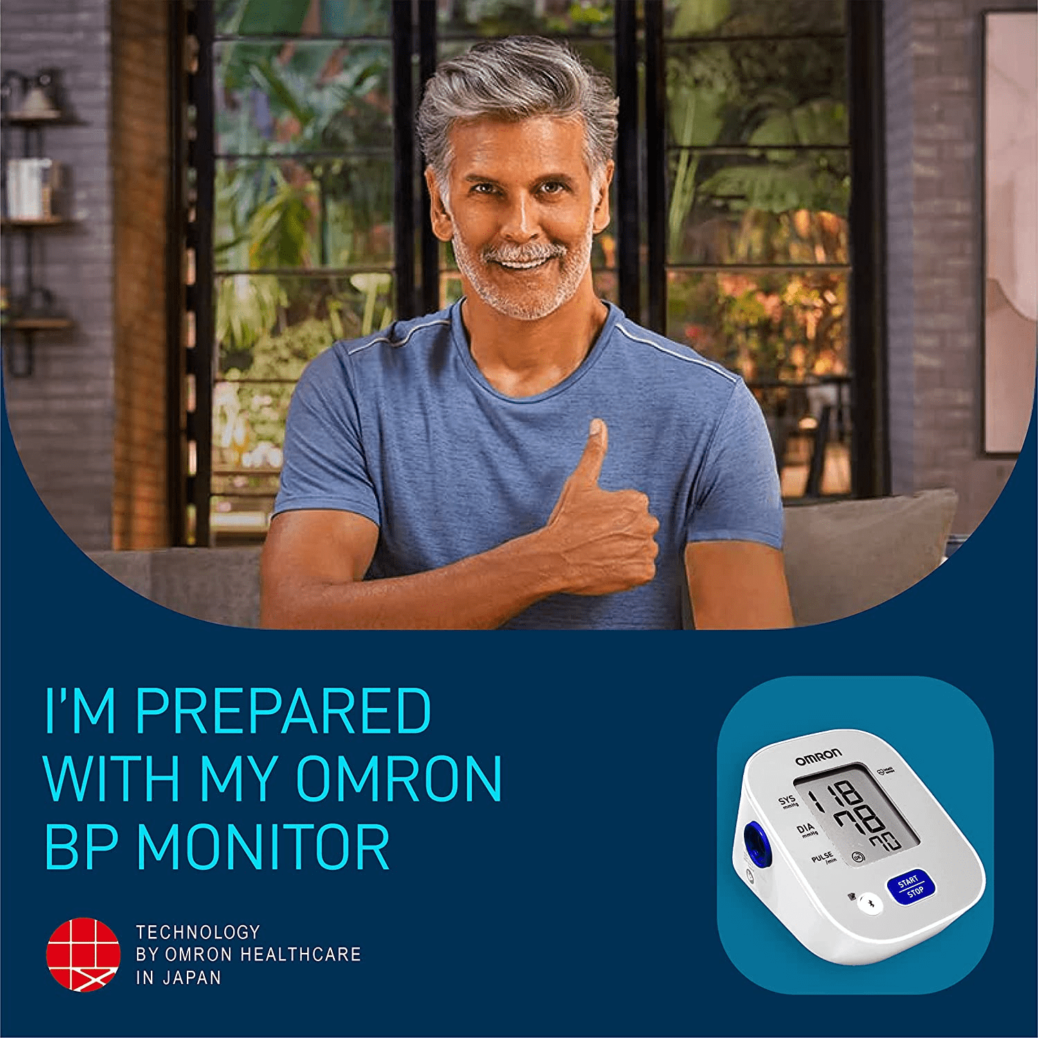 Omron HEM 7143T1A Digital Bluetooth BP Monitor with More Advanced intelligence Technology & Accuracy (Adapter Include)