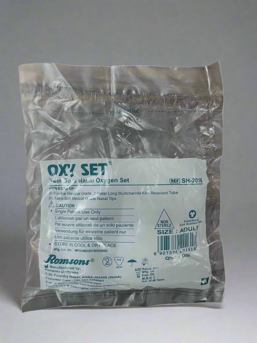 Romsons Oxy Set Twin Bore Nasal Oxygen Set SH-2016, Adult Size ...