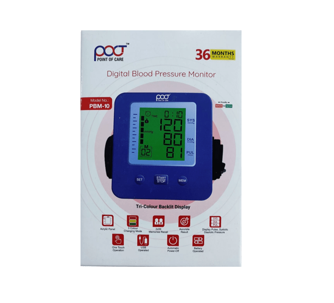 Pcot Monitor Poct Digital BP (Blood Pressure) Monitor PBM10 – MedineedsIndia