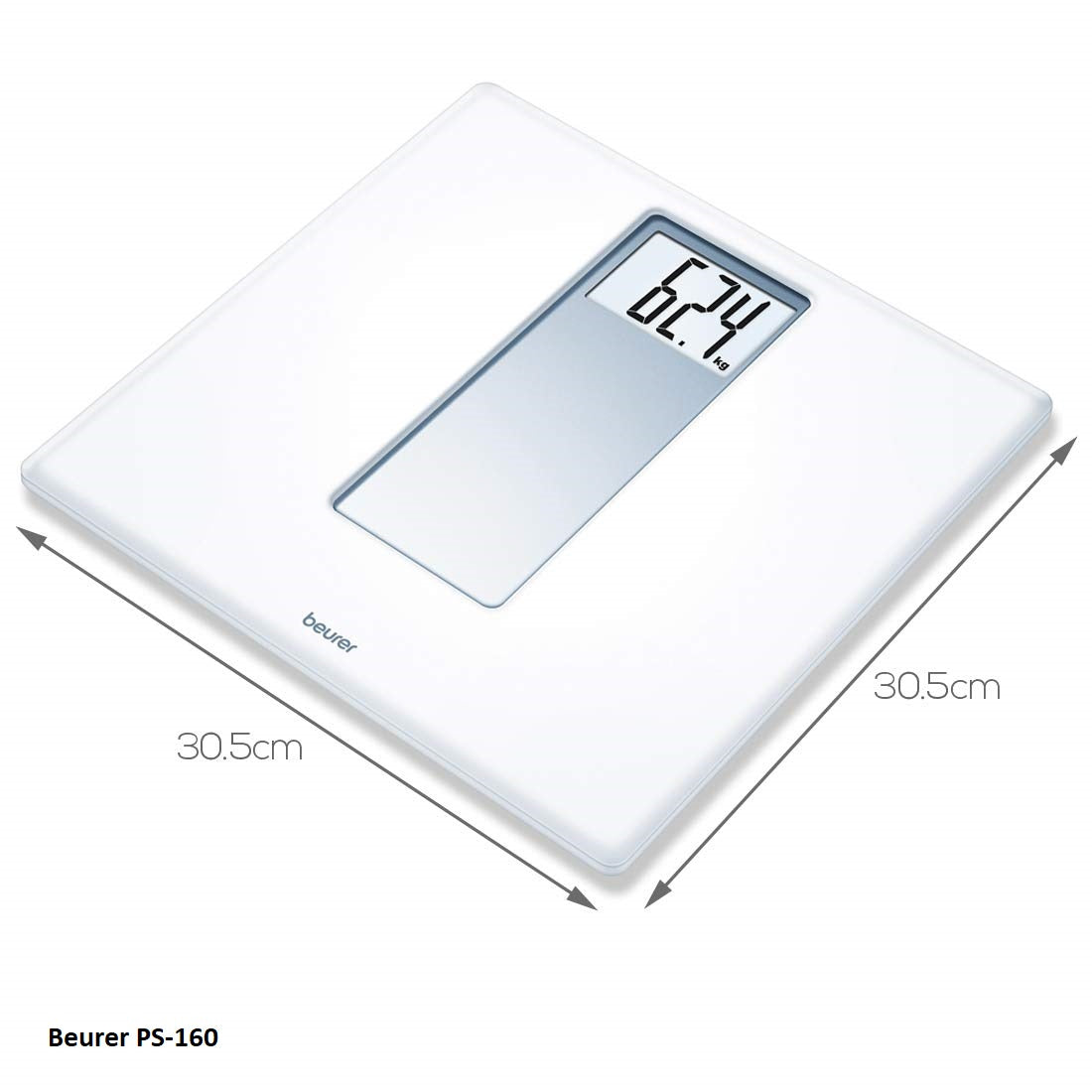 Beurer Personal Bathroom Scale with Extra Large Display PS160