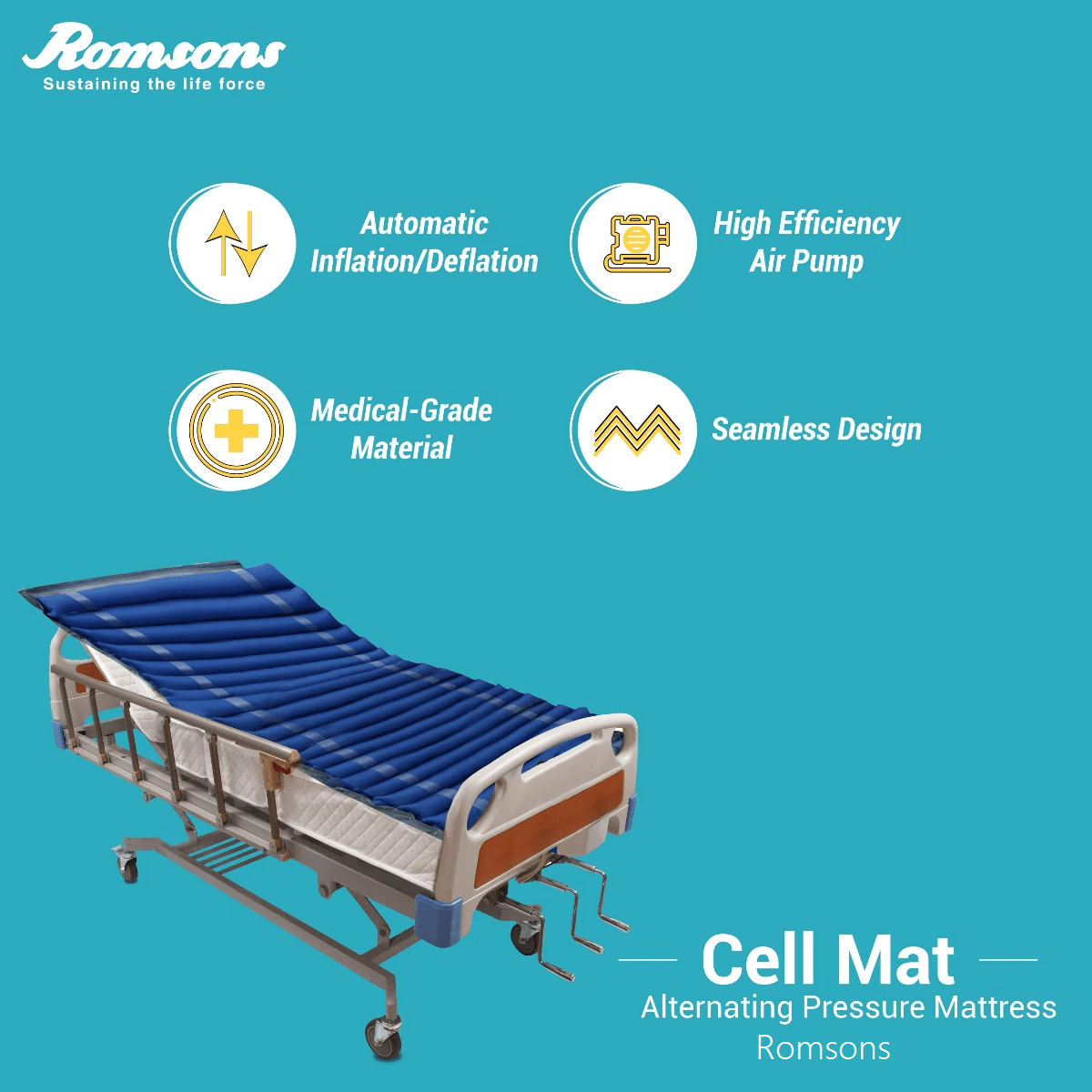 Romsons Cell Mat Anti-Decubitus Air Mattress (Tubular)