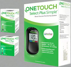 OneTouch Select Plus Simple Glucometer (10+50 Strips)