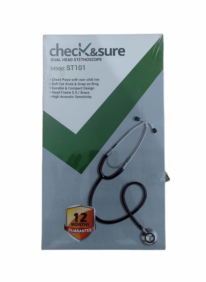 Check & Sure Dual Head Stethoscope ST101 Karma Healthcare Ltd.