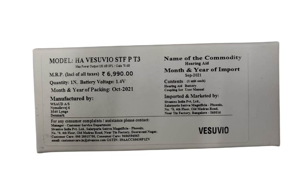 HA Vesuvio STF P T3 Hearing Aid