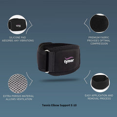 Tynor Tennis Elbow Support (Black) E-10