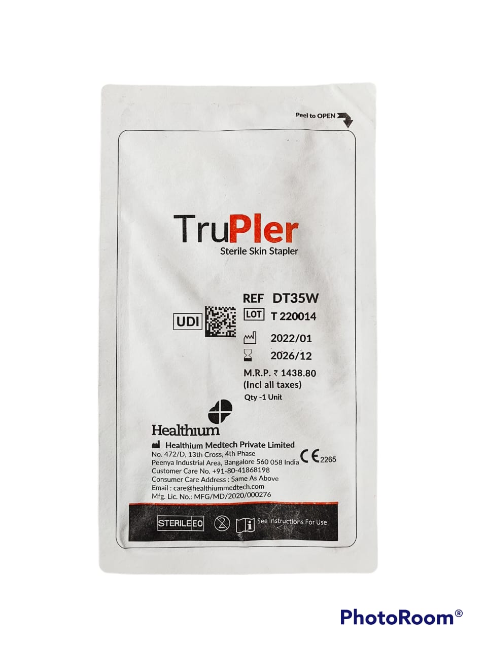 Trupler Disposable Sterile Skin Stapler