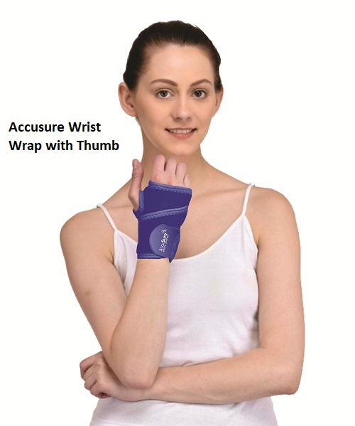 AccuSure Wrist Wrap Support with Thumb W-4